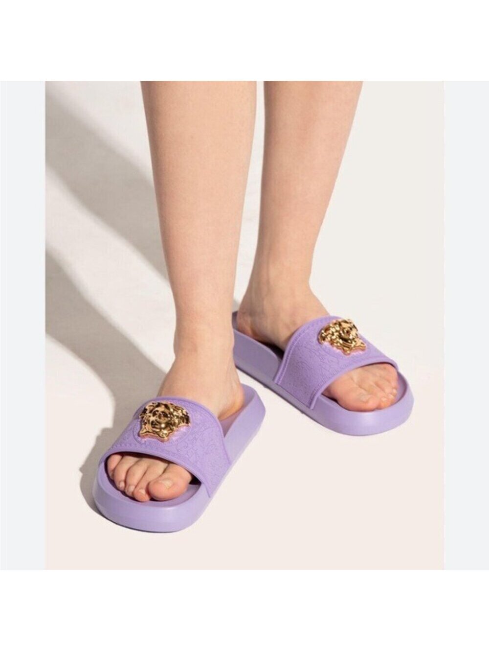 Versace Medusa Slide Sandals in Purple, Size EU36 New in Box